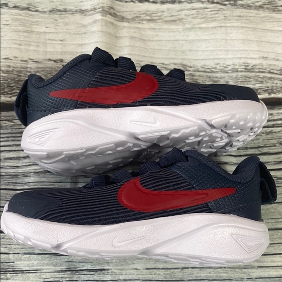 Nike Star Runner 4 NN TD Kids Sneakers | Size 7C | Black & Red - Picture 9 of 11